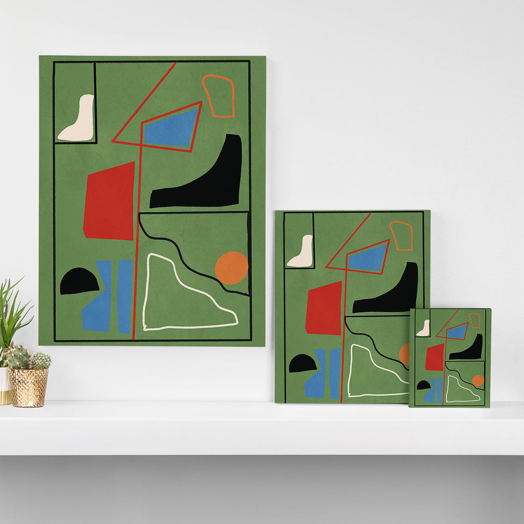 Modern Abstract Minimal Shapes 42 Canvas Print Gallery Image 3