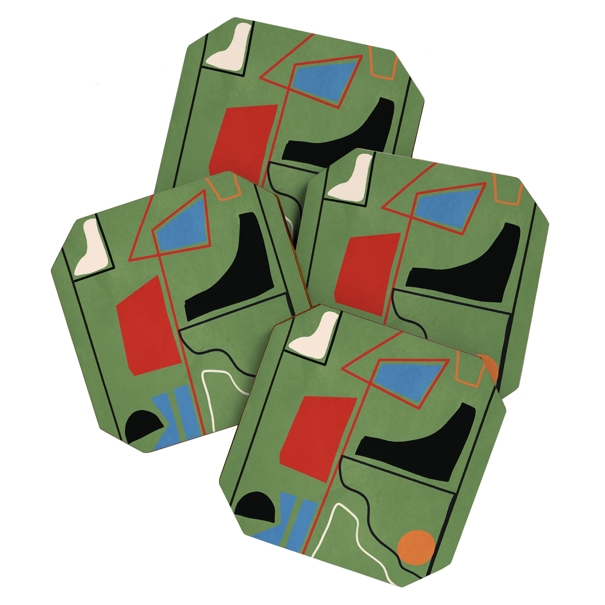 Modern Abstract Minimal Shapes 42 Coaster Gallery Image 1