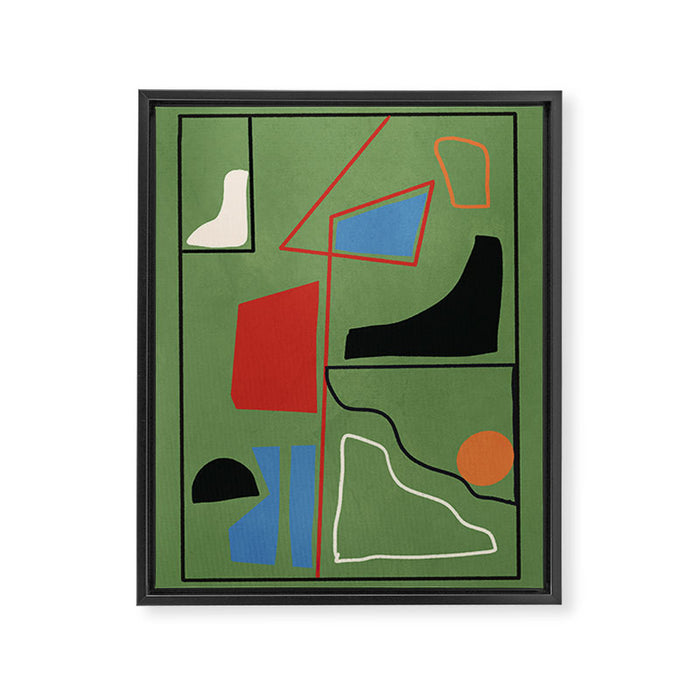 Modern Abstract Minimal Shapes 42 Framed Canvas Print Gallery Image 1