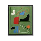 Modern Abstract Minimal Shapes 42 Framed Canvas Print Gallery Image 6