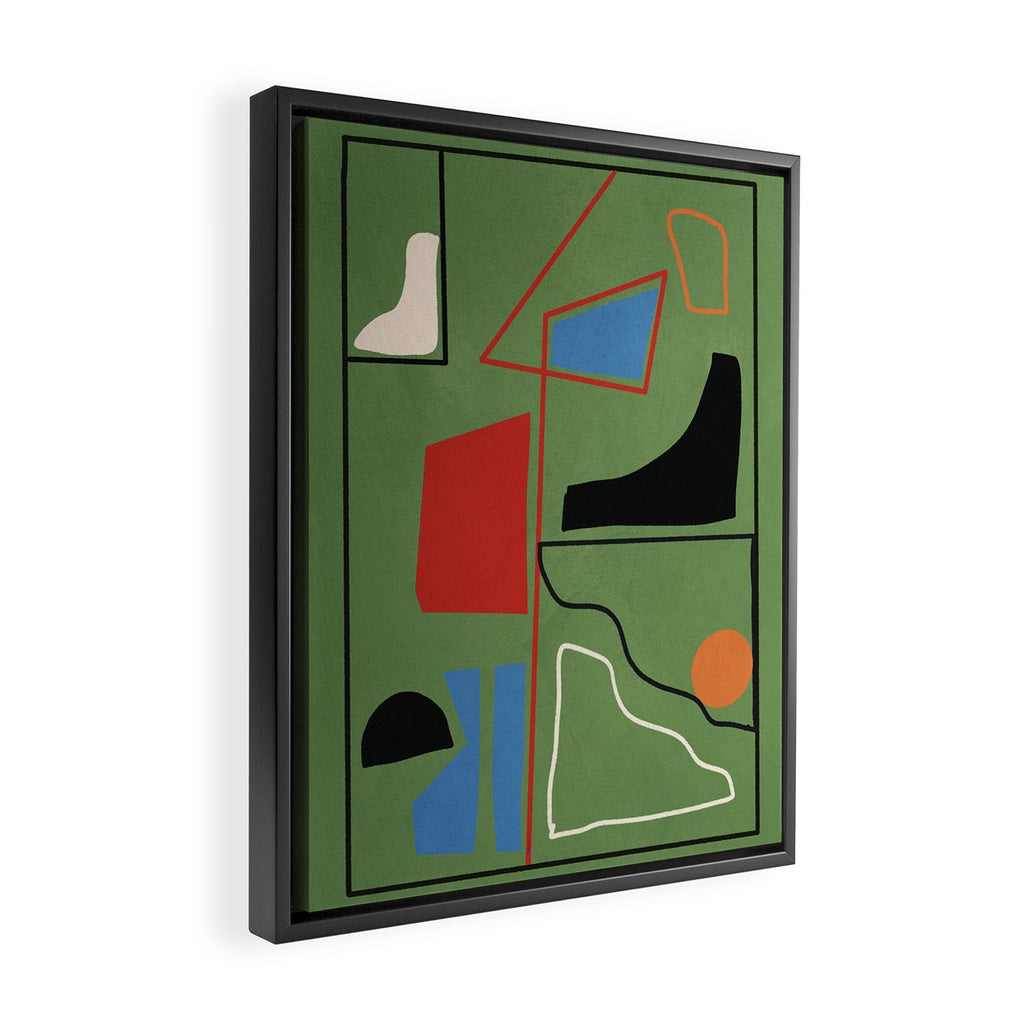 Modern Abstract Minimal Shapes 42 Framed Canvas Print Gallery Image 2