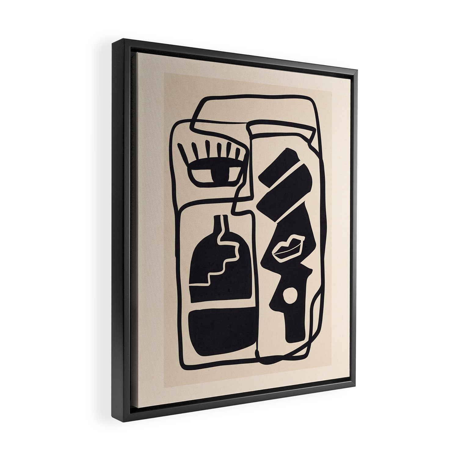 Modern Abstract Minimal Shapes 53 Framed Canvas Print Gallery Image 2