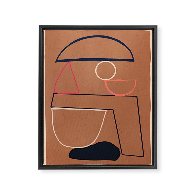 Modern Abstract Minimal Shapes 62 Framed Canvas Print Gallery Image 6