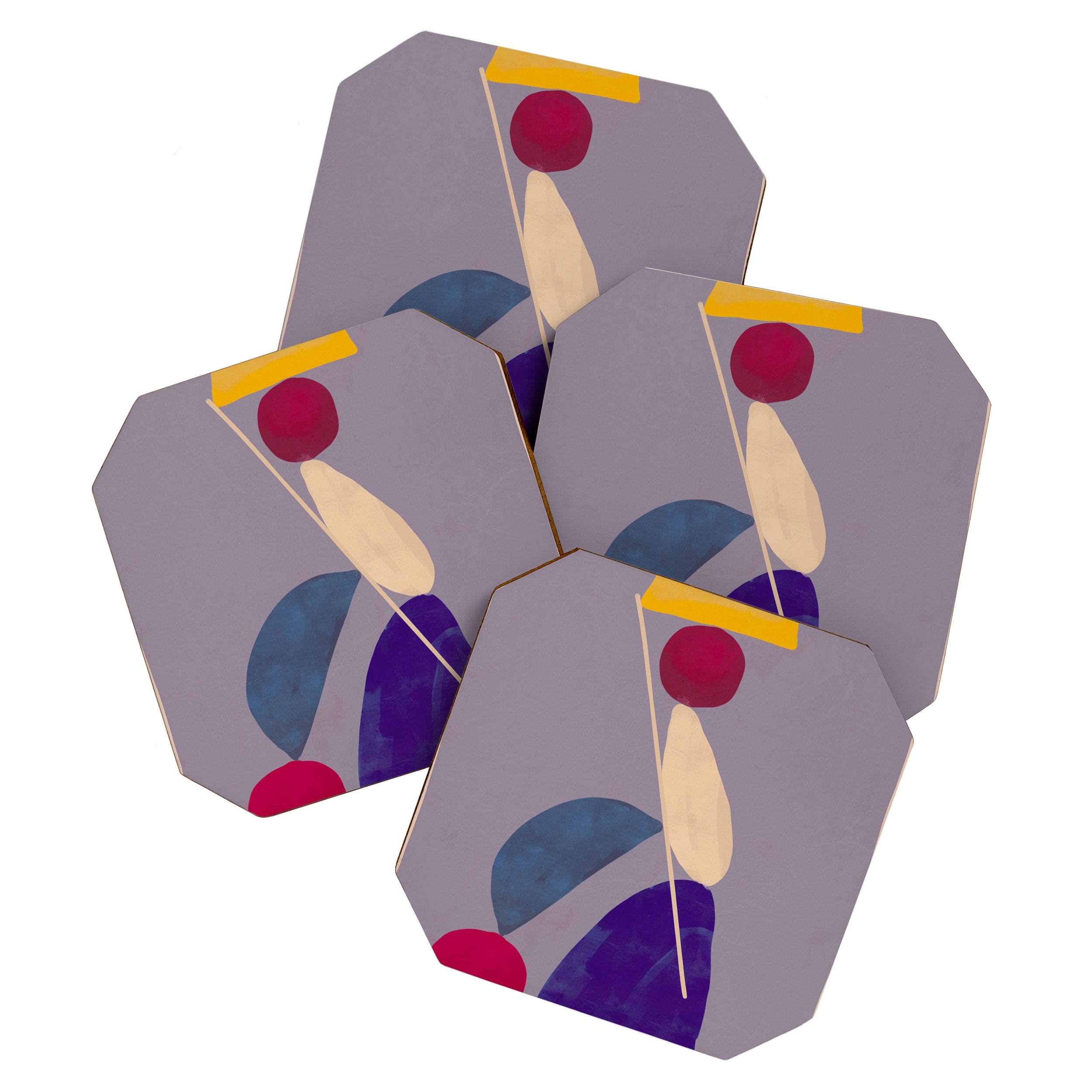 Modern Abstract Minimal Shapes 84 Coaster Gallery Image 1