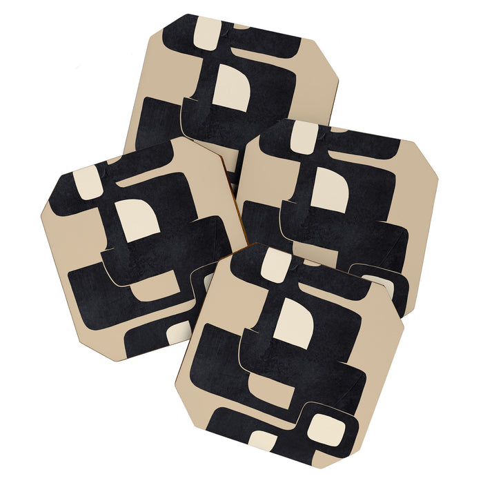 Modern Abstract Shapes 100 Coaster Gallery Image 1