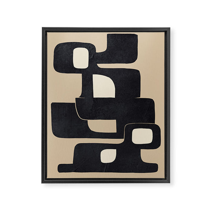 Modern Abstract Shapes 100 Framed Canvas Print Gallery Image 1