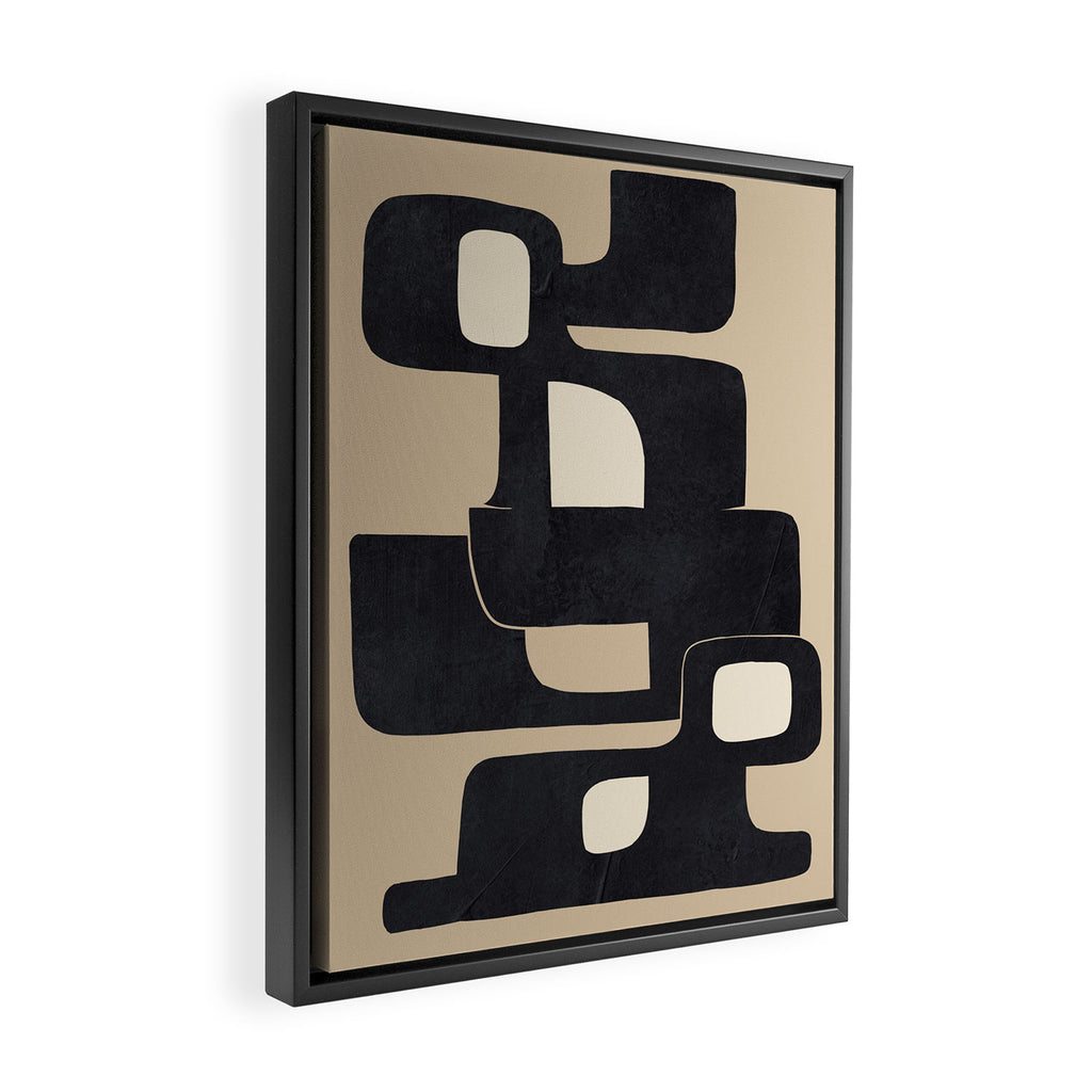 Modern Abstract Shapes 100 Framed Canvas Print Gallery Image 2