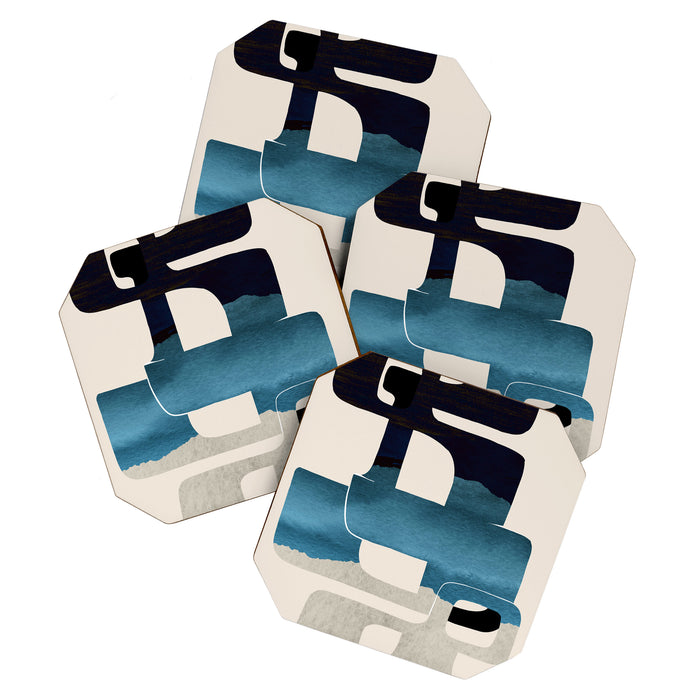 Modern Abstract Shapes 102 Coaster Gallery Image 1