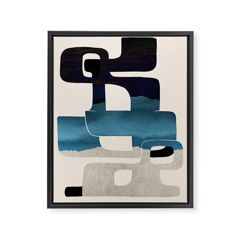 Modern Abstract Shapes 102 Framed Canvas Print Gallery Image 6