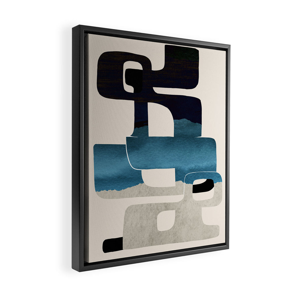 Modern Abstract Shapes 102 Framed Canvas Print Gallery Image 2