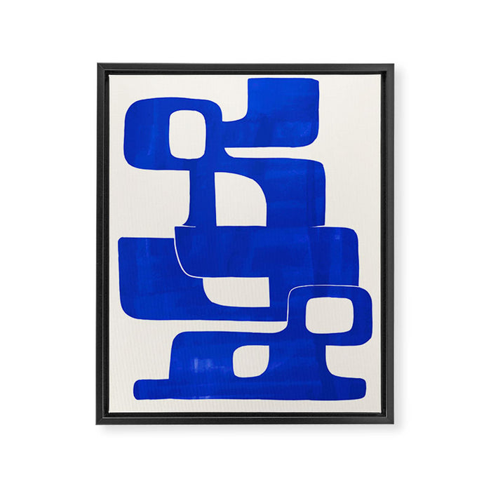 Modern Abstract Shapes 102 Framed Canvas Print Gallery Image 1