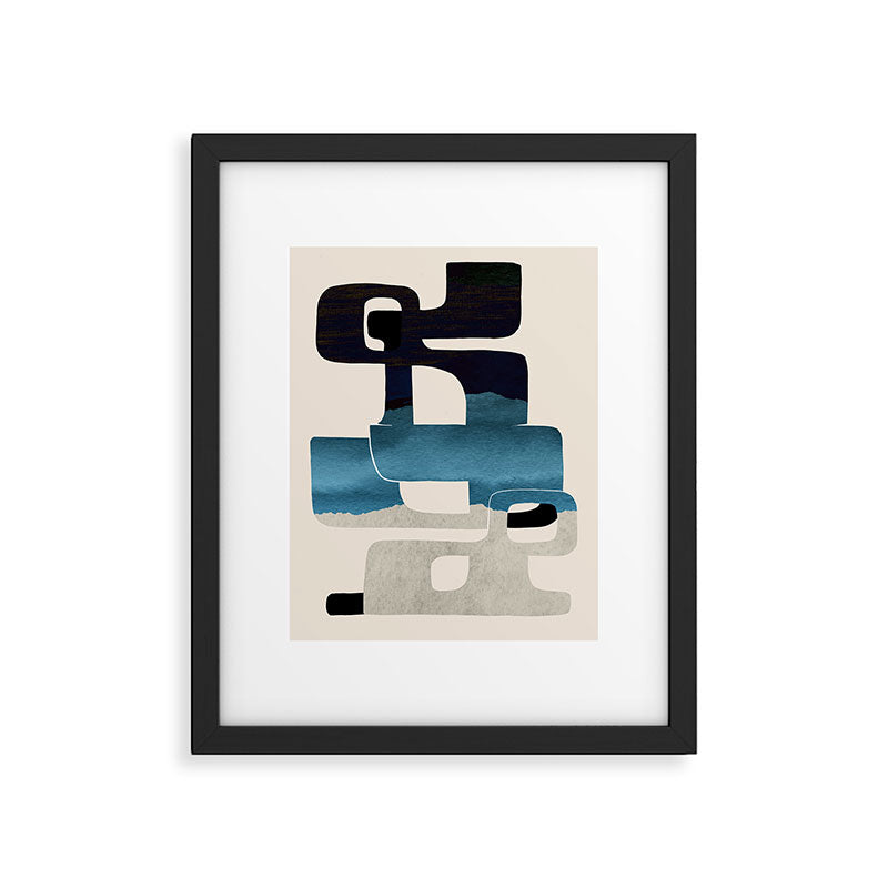 Modern Abstract Shapes 102 Framed Art Print Gallery Image 4