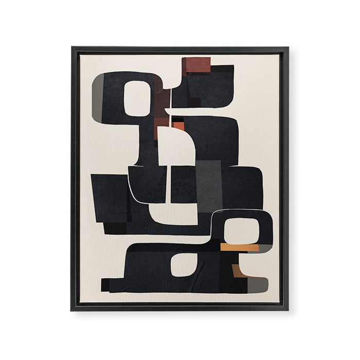 Modern Abstract Shapes 103 Framed Canvas Print Gallery Image 1