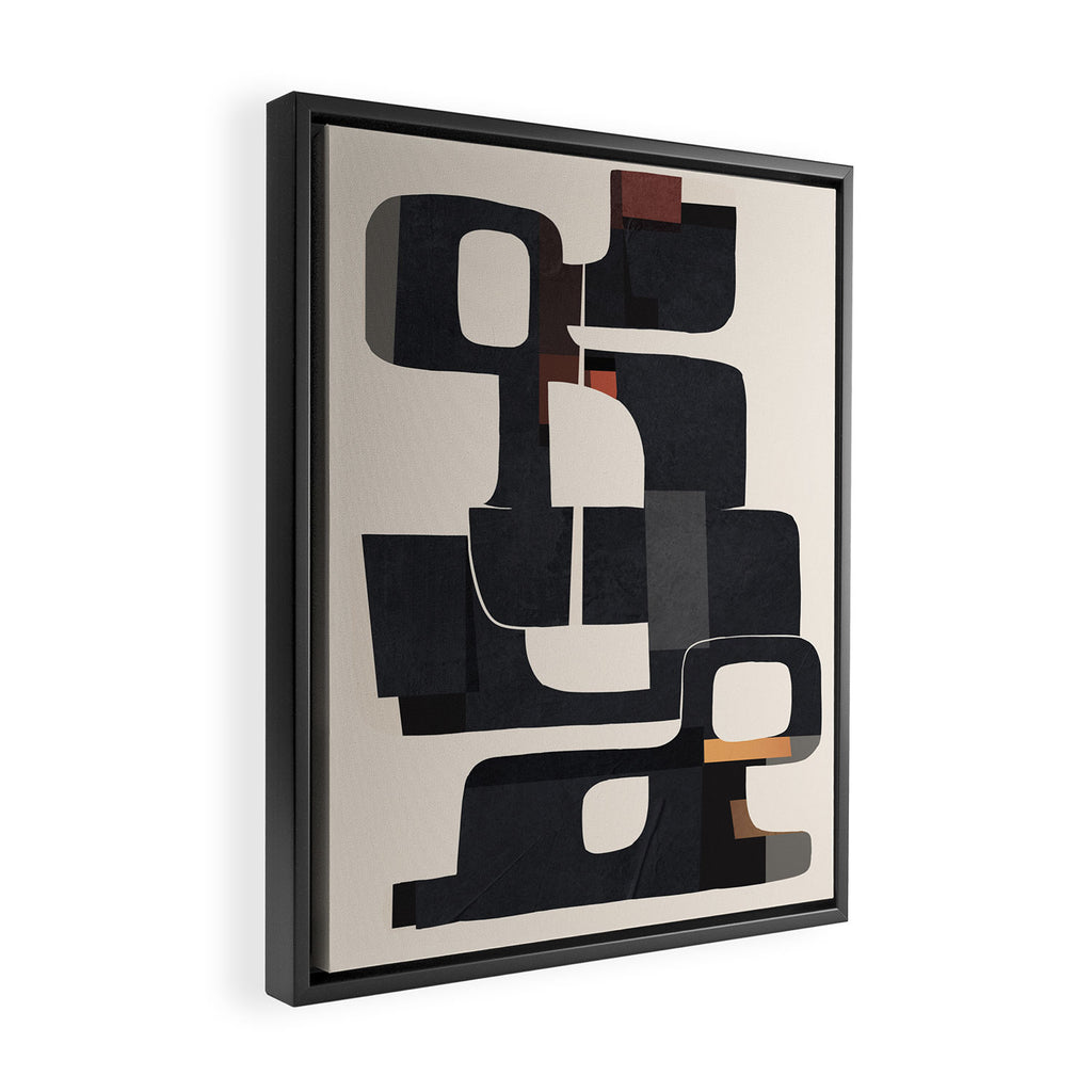 Modern Abstract Shapes 103 Framed Canvas Print Gallery Image 2