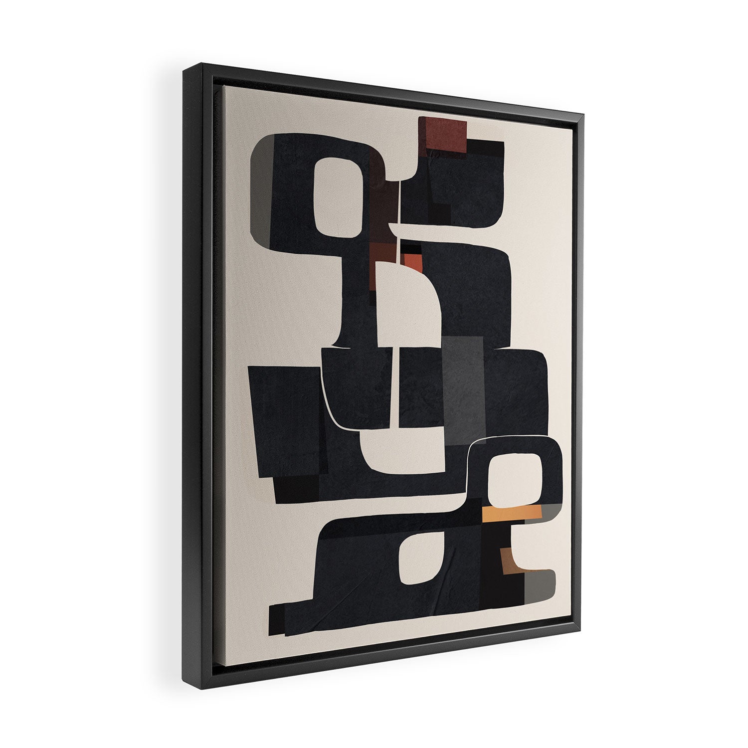 Modern Abstract Shapes 103 Framed Canvas Print Gallery Image 2
