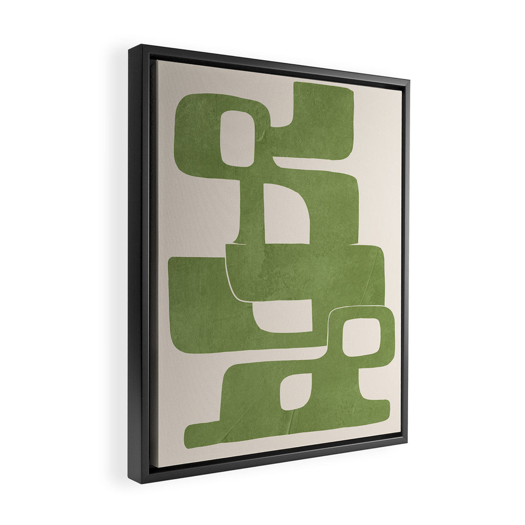 Modern Abstract Shapes 103 Framed Canvas Print Gallery Image 2