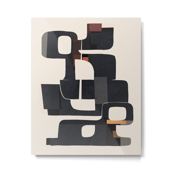 Modern Abstract Shapes 103 Metal Print Gallery Image 1