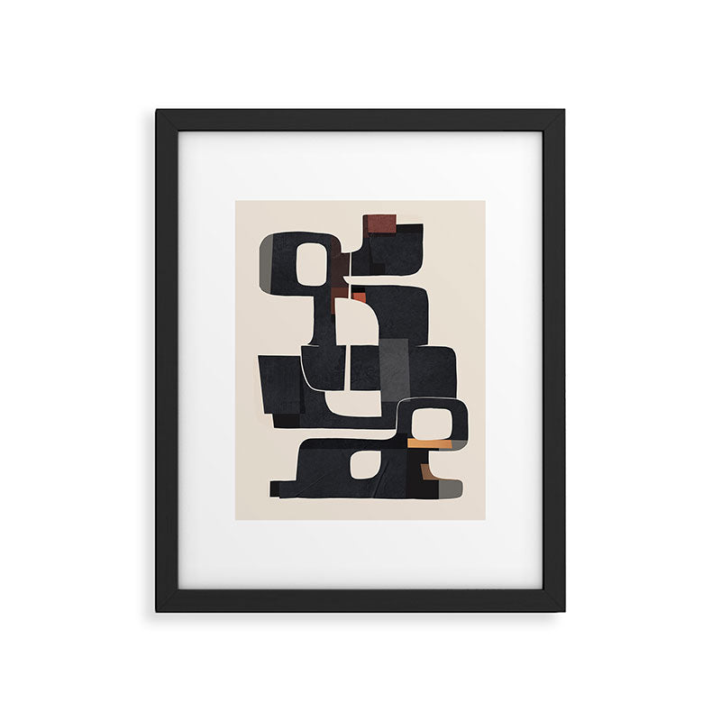 Modern Abstract Shapes 103 Framed Art Print Gallery Image 5