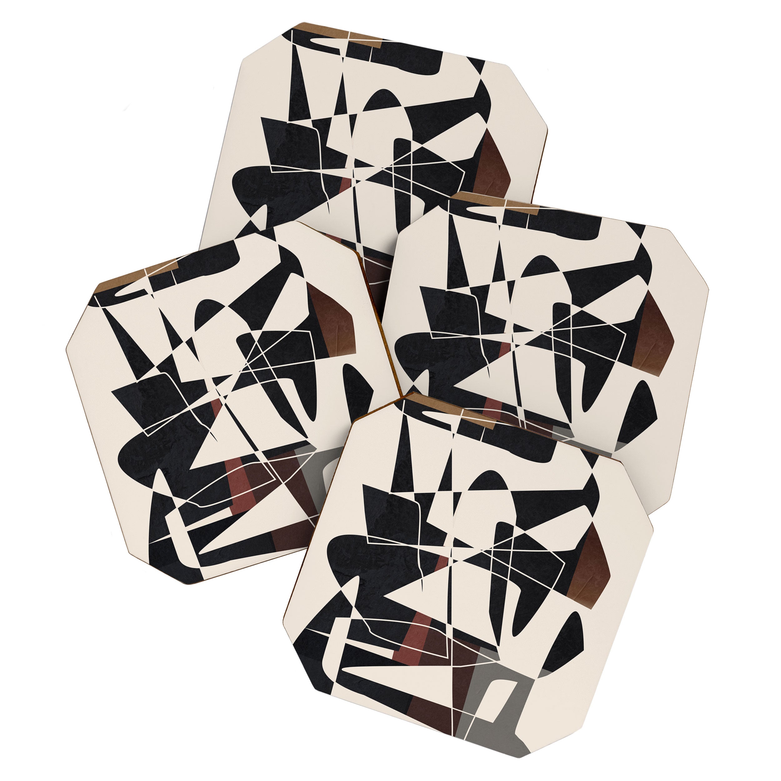 Modern Abstract Shapes 104 Coaster Gallery Image 1