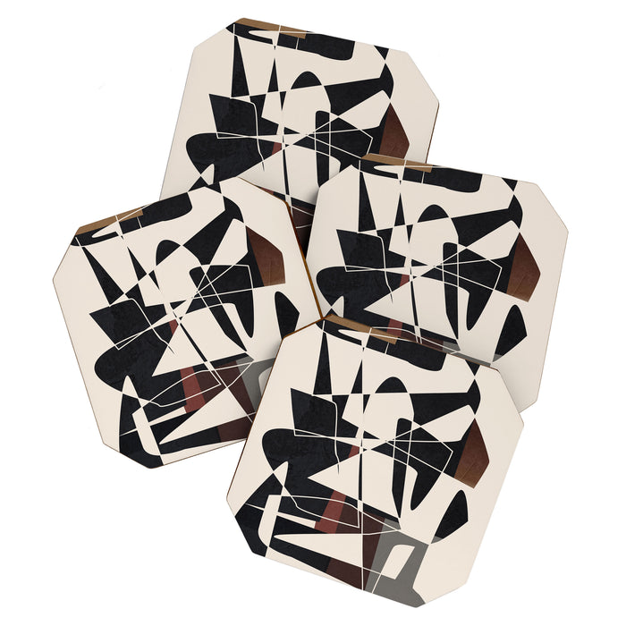 Modern Abstract Shapes 104 Coaster Gallery Image 1