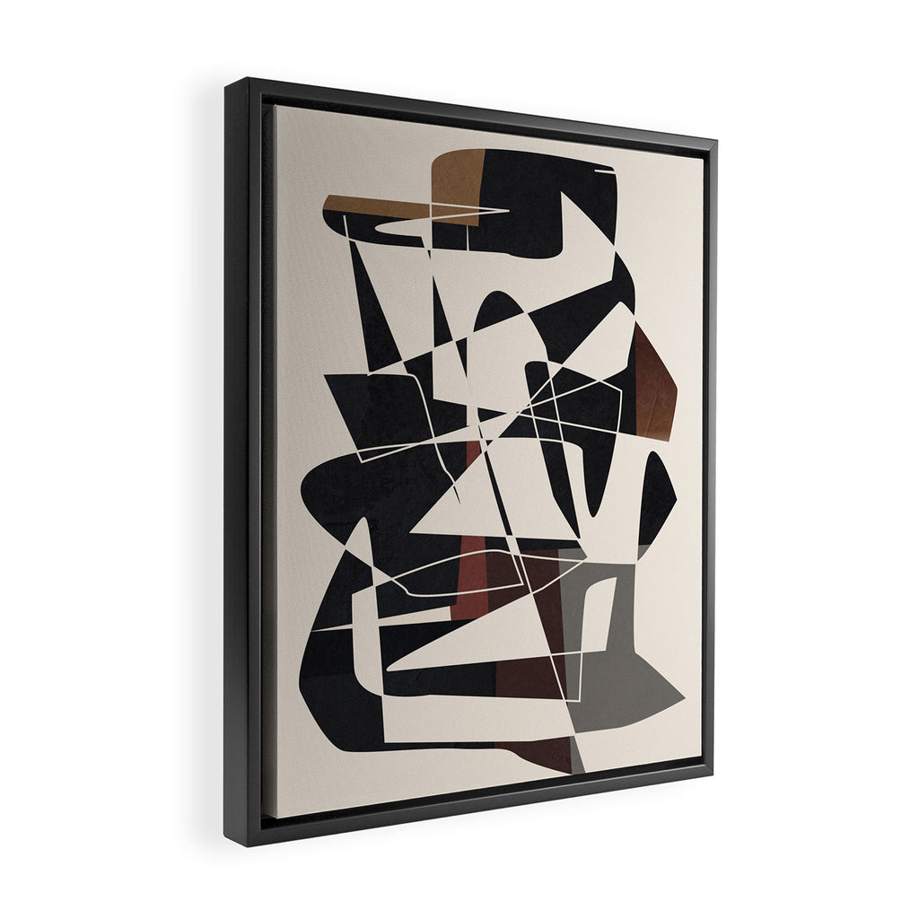 Modern Abstract Shapes 104 Framed Canvas Print Gallery Image 2
