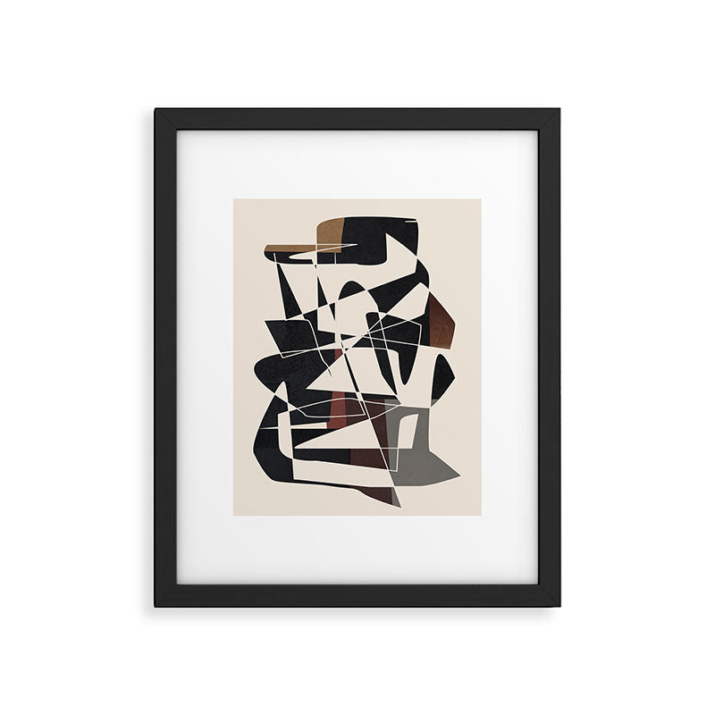 Modern Abstract Shapes 104 Framed Art Print Gallery Image 5