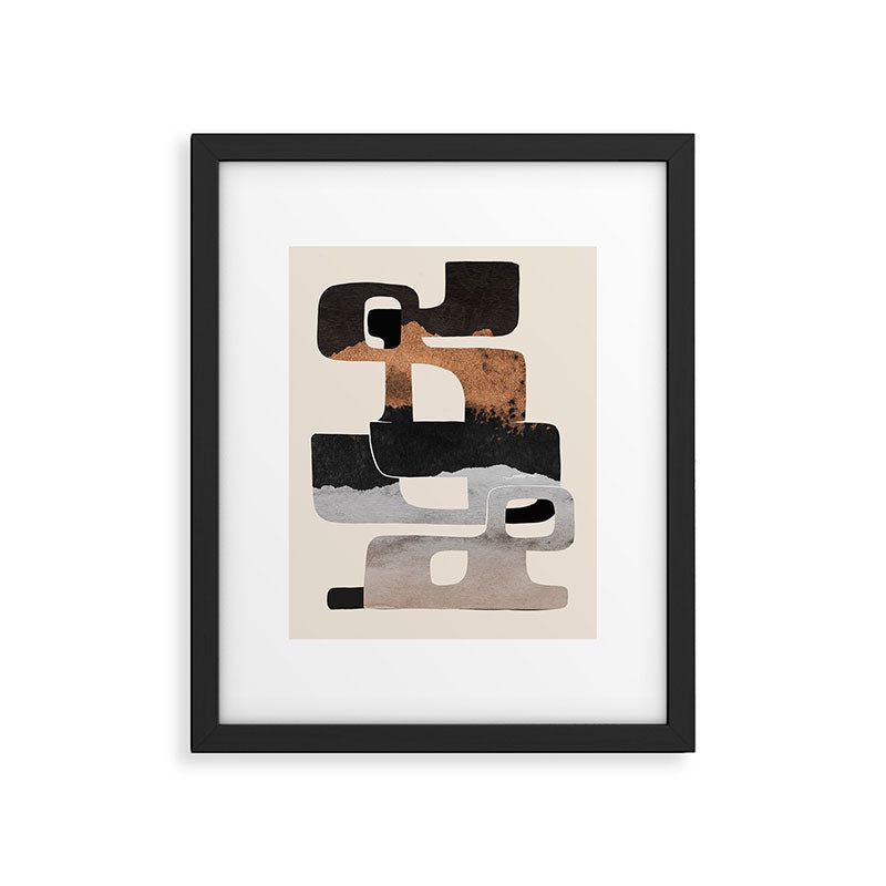 Modern Abstract Shapes 105 Framed Art Print Gallery Image 5