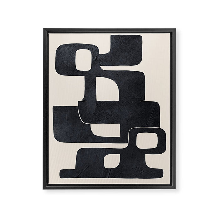 Modern Abstract Shapes 107 Framed Canvas Print Gallery Image 1