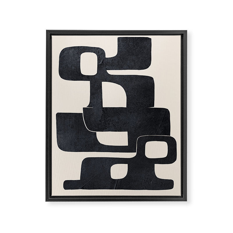 Modern Abstract Shapes 107 Framed Canvas Print Gallery Image 6