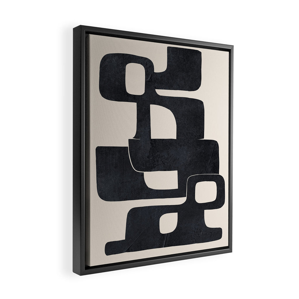 Modern Abstract Shapes 107 Framed Canvas Print Gallery Image 2