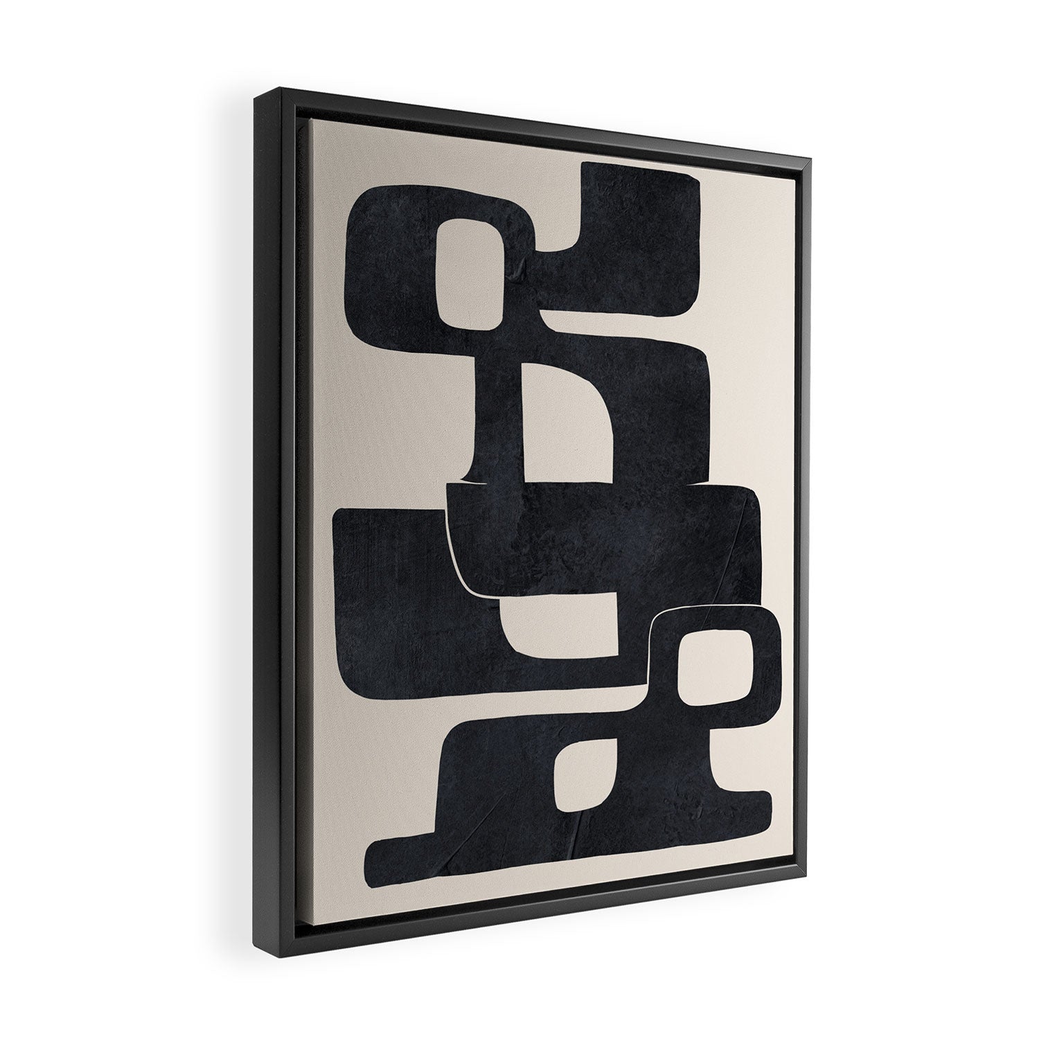 Modern Abstract Shapes 107 Framed Canvas Print Gallery Image 2