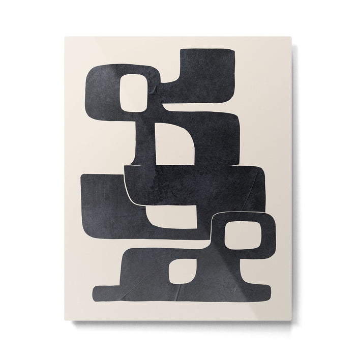 Modern Abstract Shapes 107 Metal Print Gallery Image 1