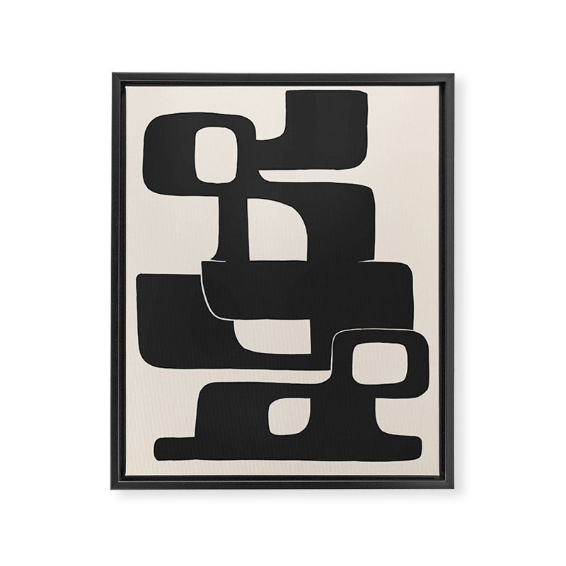Modern Abstract Shapes 108 Framed Canvas Print Gallery Image 6
