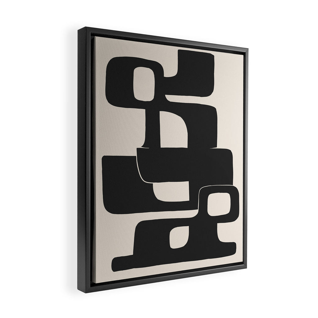 Modern Abstract Shapes 108 Framed Canvas Print Gallery Image 2