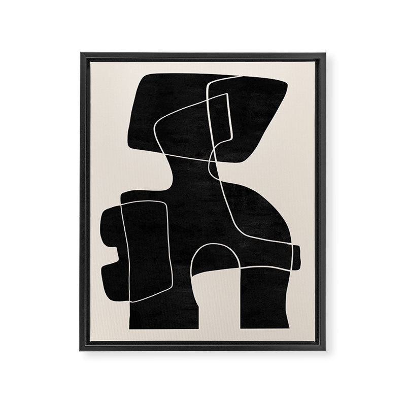 Modern Abstract Shapes 109 Framed Canvas Print Gallery Image 6
