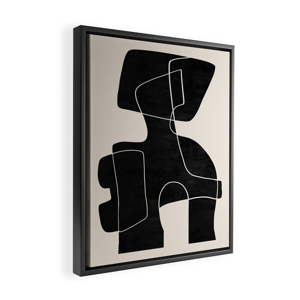 Modern Abstract Shapes 109 Framed Canvas Print Gallery Image 2
