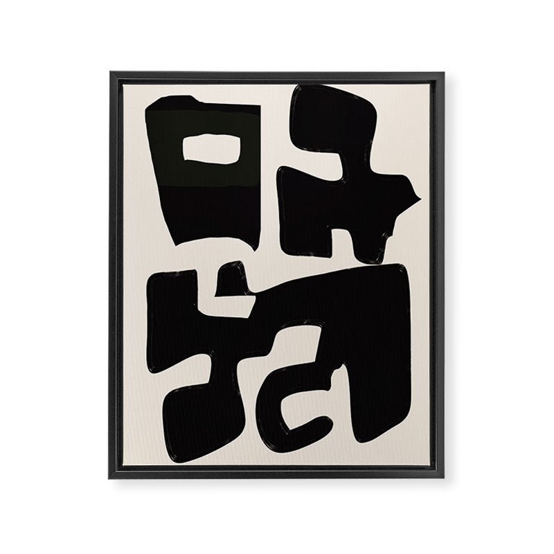 Modern Abstract Shapes 110 Framed Canvas Print Gallery Image 3