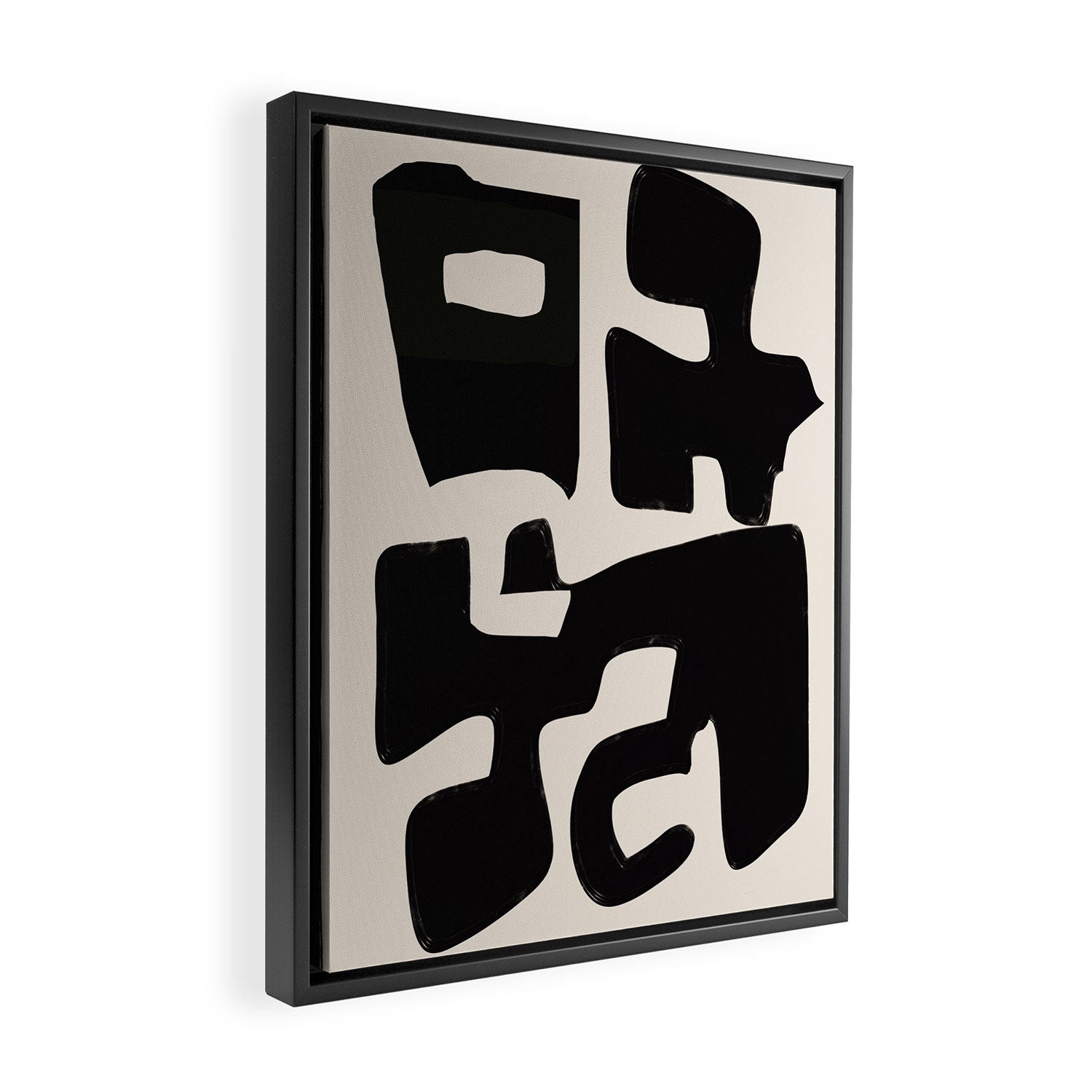 Modern Abstract Shapes 110 Framed Canvas Print Gallery Image 2