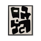 Modern Abstract Shapes 110 Framed Canvas Print Gallery Image 6