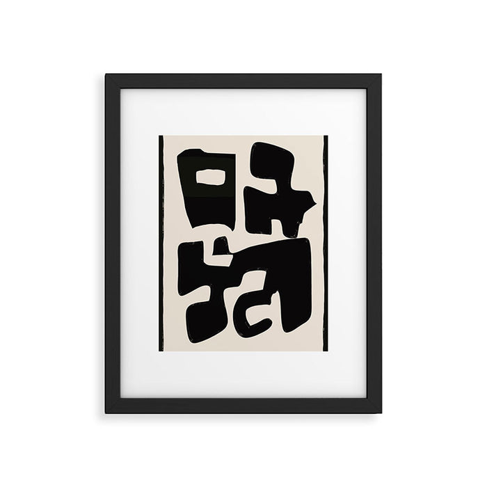 Modern Abstract Shapes 110 Framed Art Print Gallery Image 1