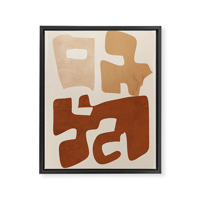 Modern Abstract Shapes 111 Framed Canvas Print Gallery Image 1