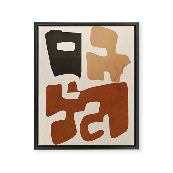 Modern Abstract Shapes 112 Framed Canvas Print Gallery Image 1