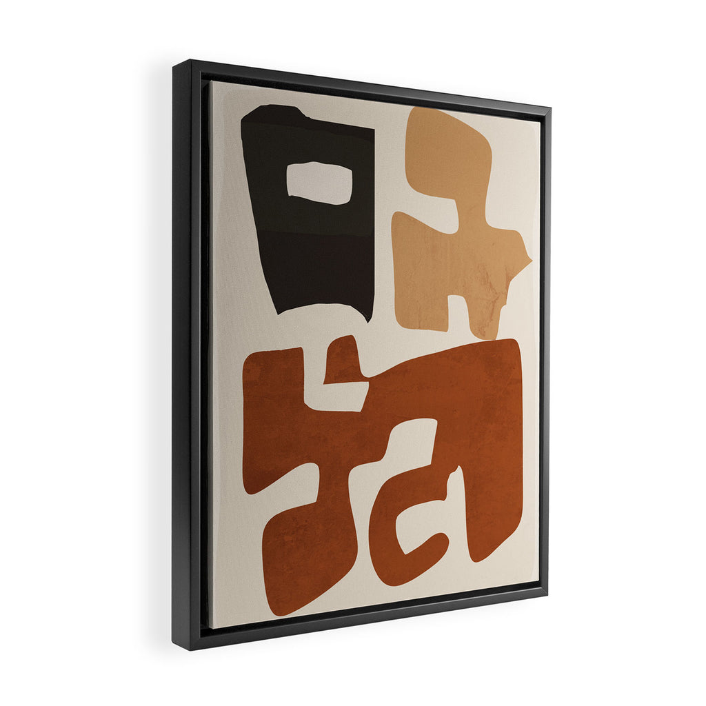 Modern Abstract Shapes 112 Framed Canvas Print Gallery Image 2
