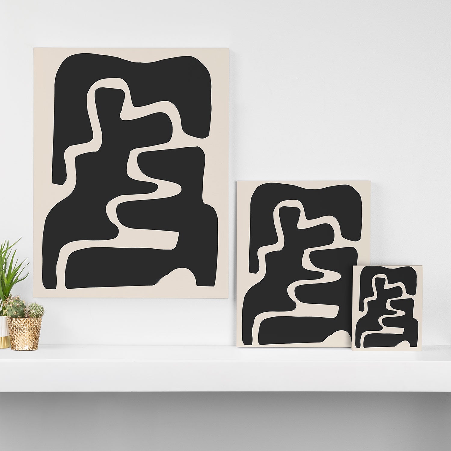 Modern Abstract Shapes 17 Canvas Print Gallery Image 3