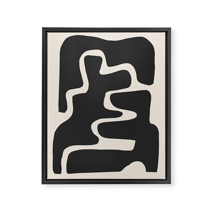 Modern Abstract Shapes 17 Framed Canvas Print Gallery Image 1