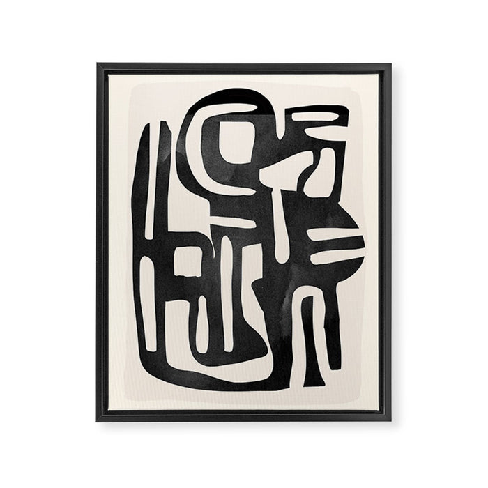 Modern Abstract Shapes 34 Framed Canvas Print Gallery Image 1