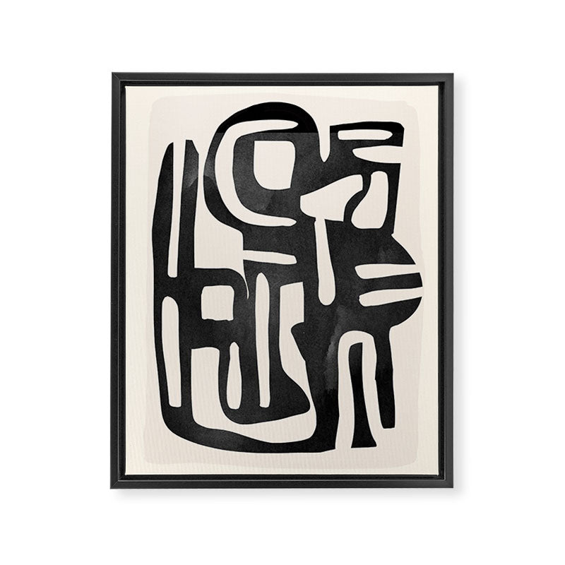 Modern Abstract Shapes 34 Framed Canvas Print Gallery Image 6