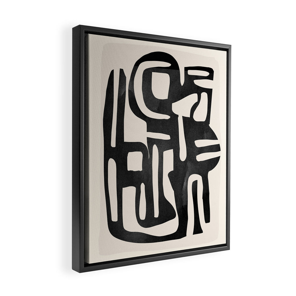 Modern Abstract Shapes 34 Framed Canvas Print Gallery Image 2