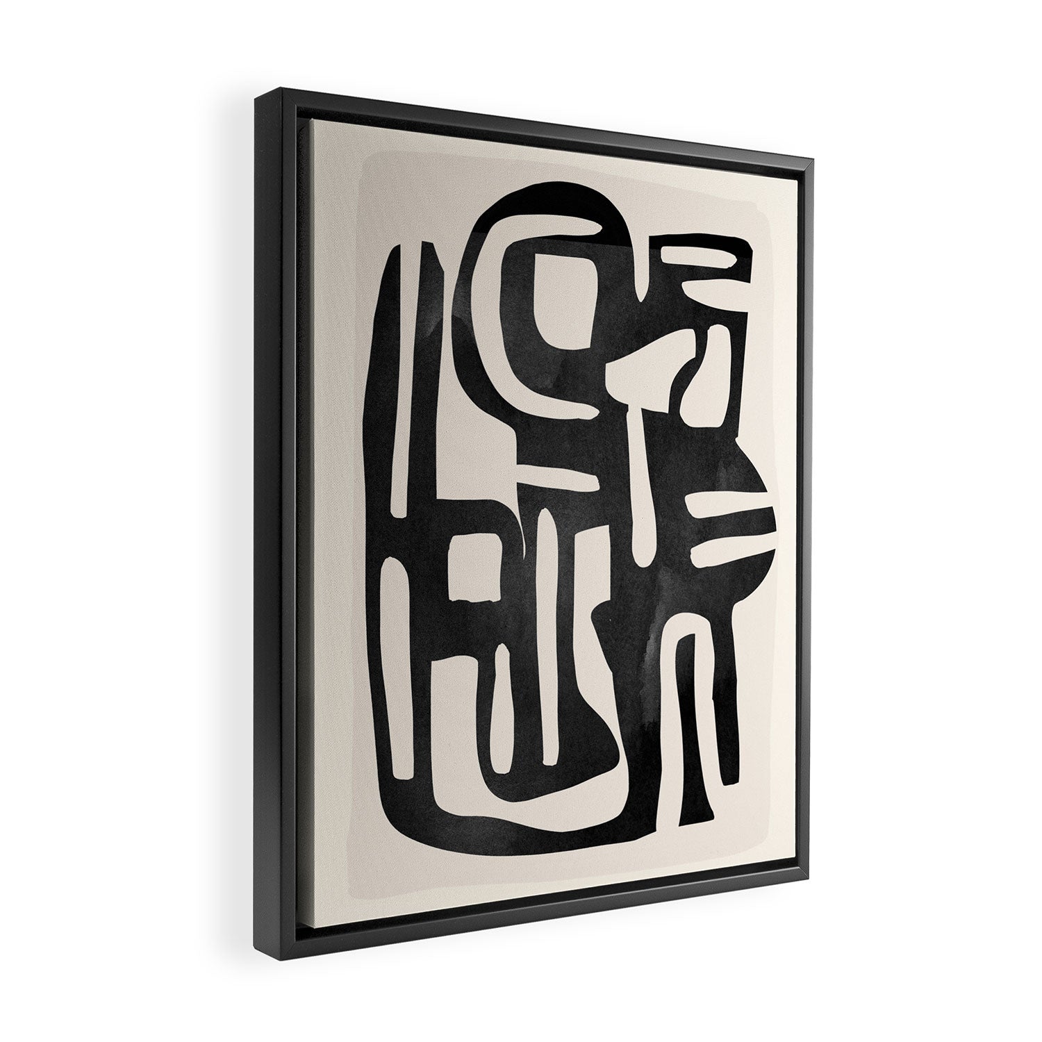 Modern Abstract Shapes 34 Framed Canvas Print Gallery Image 2
