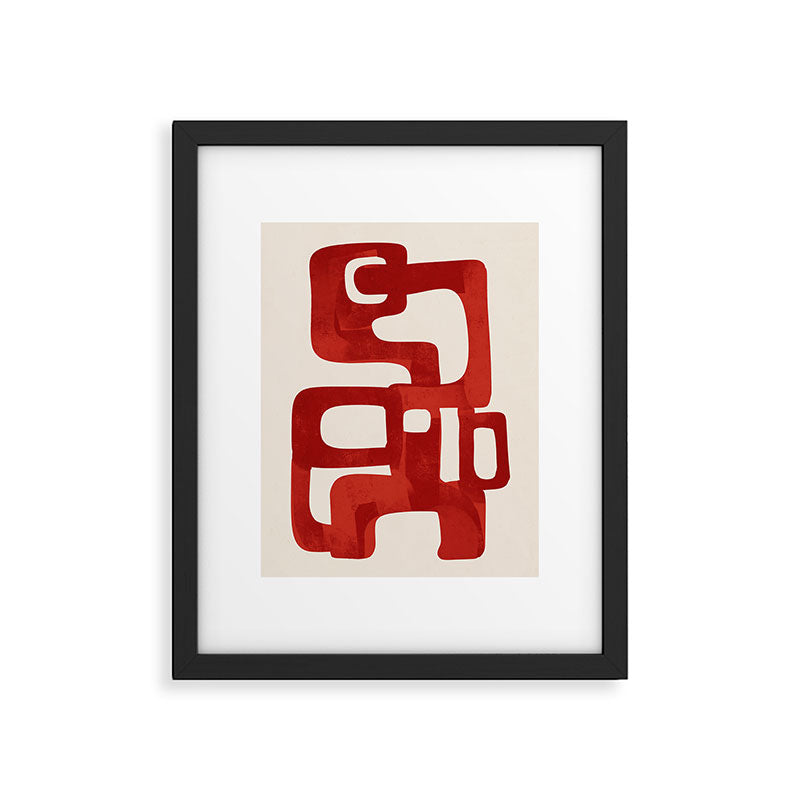Modern Abstract Shapes 47 Framed Art Print Gallery Image 5